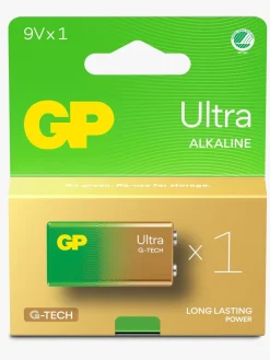 GPBatterier GP Ultra Alkaline G-TECH 9V Batteri Svanemærket 1-Pak