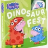 PeppaPig Bøger*Gurli Gris Bog med Træfigurer - Dinosaurfest