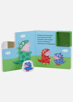 PeppaPig Bøger*Gurli Gris Bog med Træfigurer - Dinosaurfest