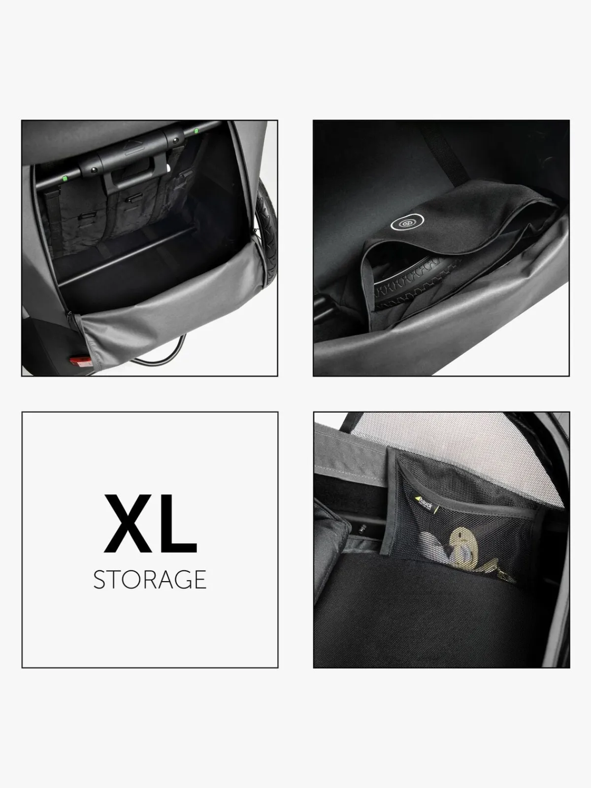 Hauck Aktivitetsvogne>Dryk Duo Cykelanhænger, Grey