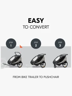 Hauck Dryk Duo Plus Cykelanhænger, Black