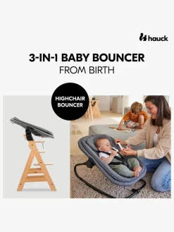 Hauck 3-i-1 Skråstol til Højstol, Dark Grey Melange