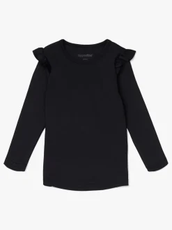 Hyperfied Sportstøj*Frill Sleeve Top, Anthracite
