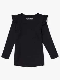 Hyperfied Sportstøj*Frill Sleeve Top, Anthracite