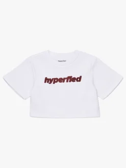 Hyperfied Sportstøj*Short Sleeve Logo Sweatshirt, Snow White Hvid