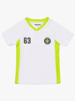 Hyperfied Sportstøj*V-Neck Neo Logo T-Shirt, Bright White Hvid/Gul