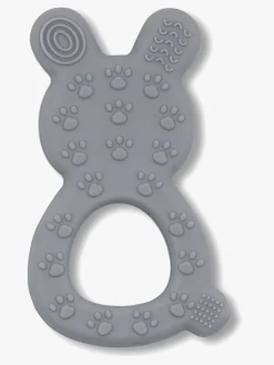 Jellystone Designs Babylegetøj* Kanin Bidering Silikone, Lysegrå Flerfarvet