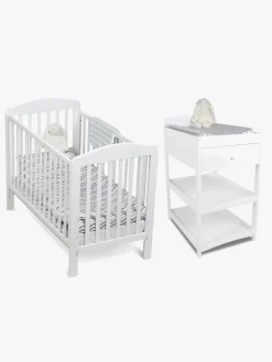 Børn JLY ELLA Dropside Tremmeseng & Dream Lux Puslebord, Hvid