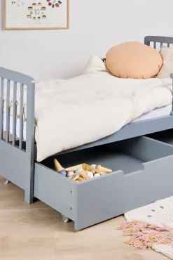 JLY Børnesenge & Tilbehør*Sengeskuffe ISA, Mørkegrå Grå
