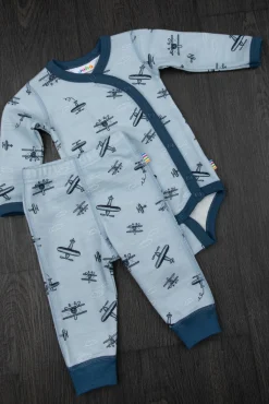 Børn Joha Slå-om Body Merinomix, Light Blue