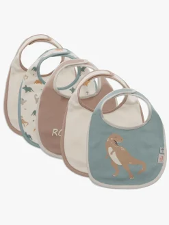 Jollein Spisetid*Hagesmæk 5-pak, Roarsome Flerfarvet