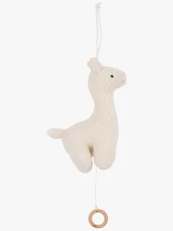 Jollein Babylegetøj>Lama Spilledåse, Off-White