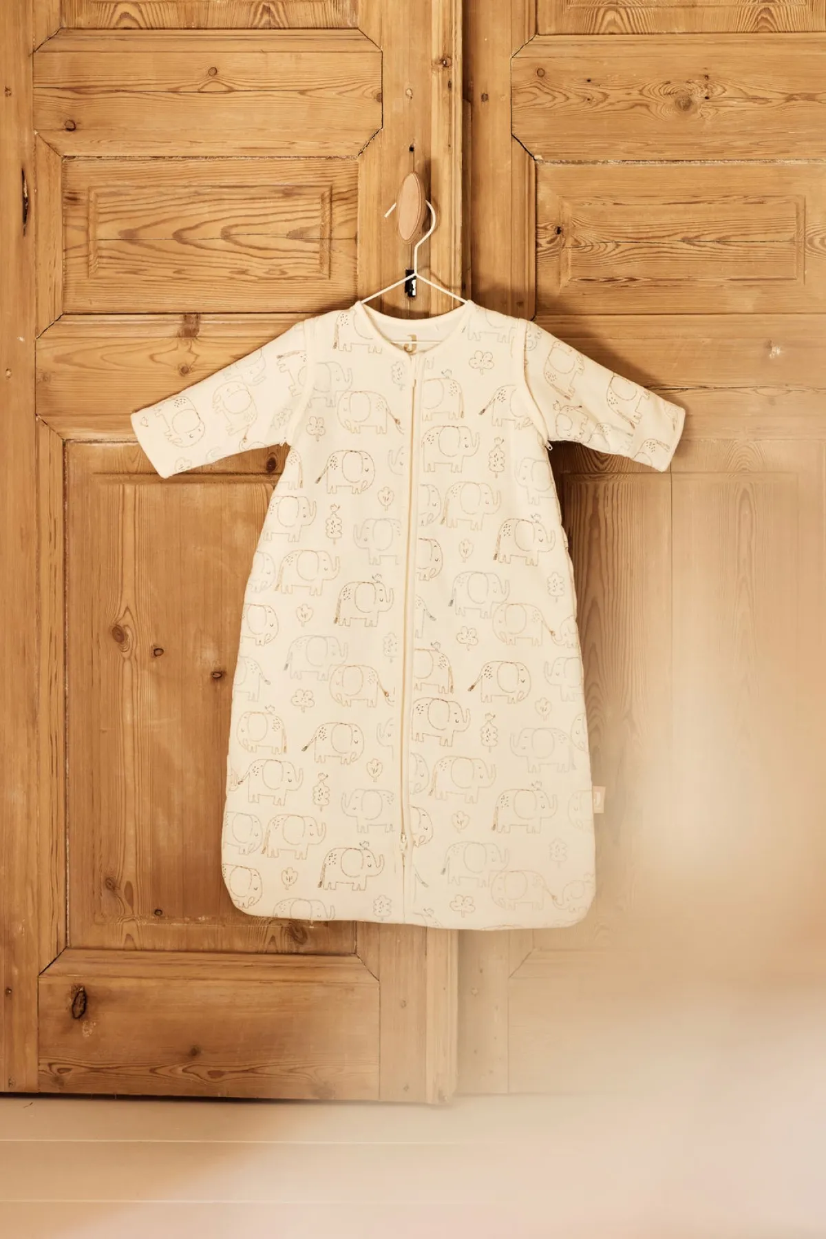 Børn Jollein Sovepose med Aftagelig Ærmer 90 cm, Elephant Tales