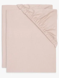 Jollein Sengetøj*Stræklagen 2-pak Bomuldsstretch 60x120, Wild Rose