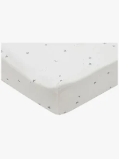 Børn Jollein Stræklagen Twinkling 70/75x140/150, Off white/Sea Green