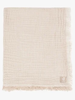 Jollein Interiør*Tæppe/ Stofble i Musselin Fringe, Biscuit