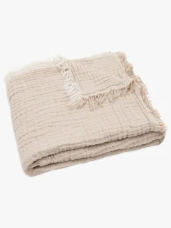 Jollein Interiør*Tæppe/ Stofble i Musselin Fringe, Biscuit