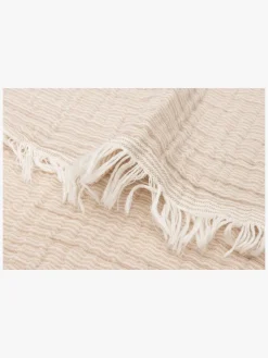 Jollein Interiør*Tæppe/ Stofble i Musselin Fringe, Biscuit