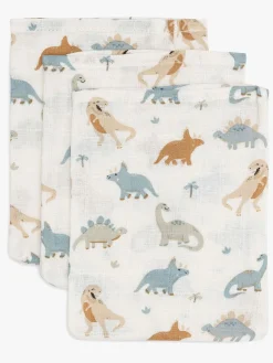 Jollein Pleje & Hygiejne>Vaskehandske Musselin 3-pak, Roarsome