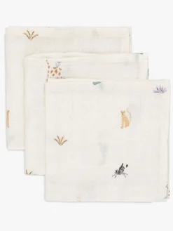 Jollein Pleje & Hygiejne>Vaskeklude Musselin 3-pak, Jungle Jambo