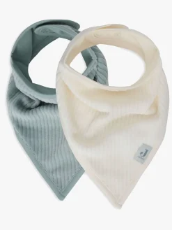 Jollein Velvet Rib Bandana Savlemække 2-pak, Sea Green/Ivory