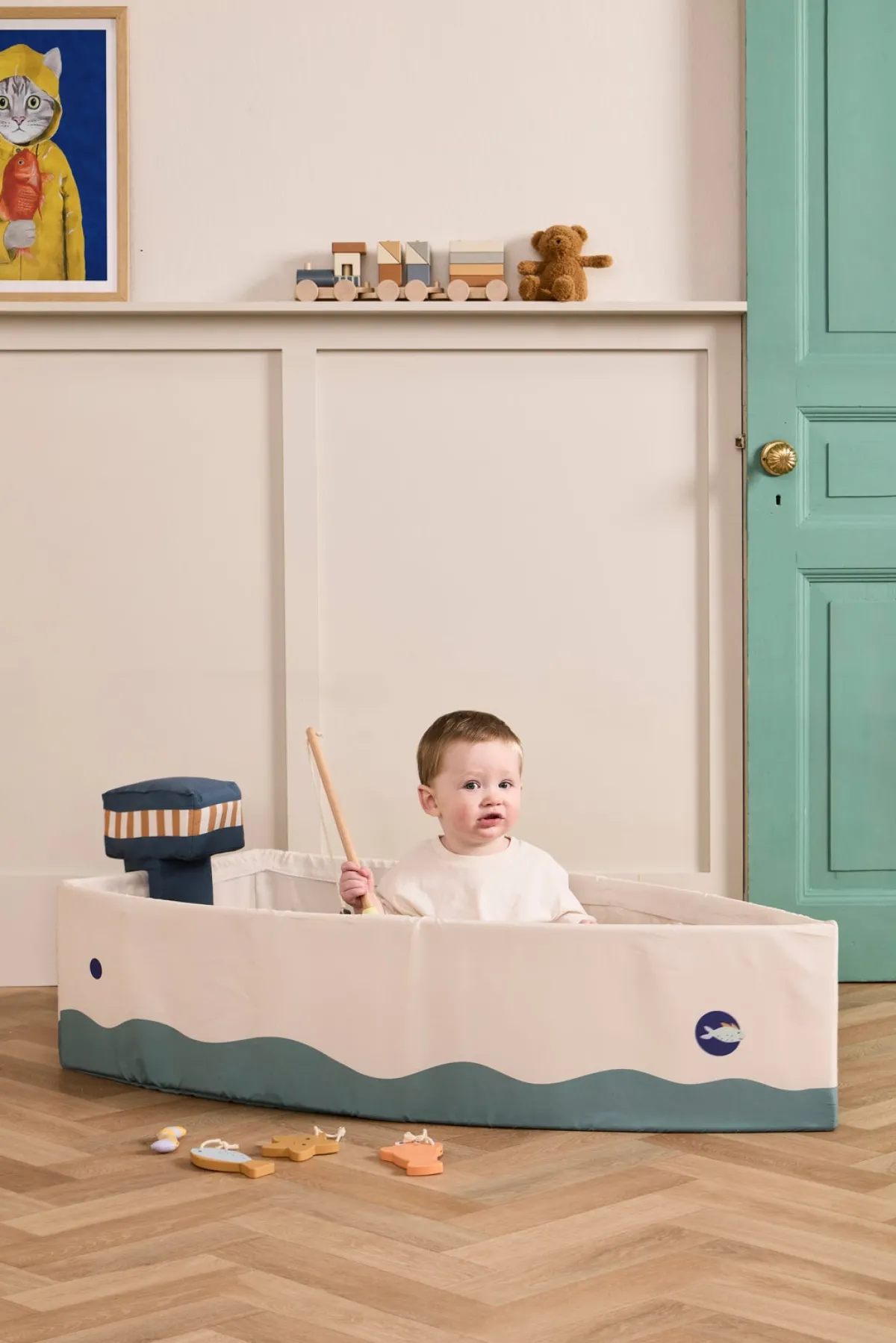 KidsConcept Legetelte & -Tunneler>Kid's Concept Kid's Hub Båd med Fiskesæt