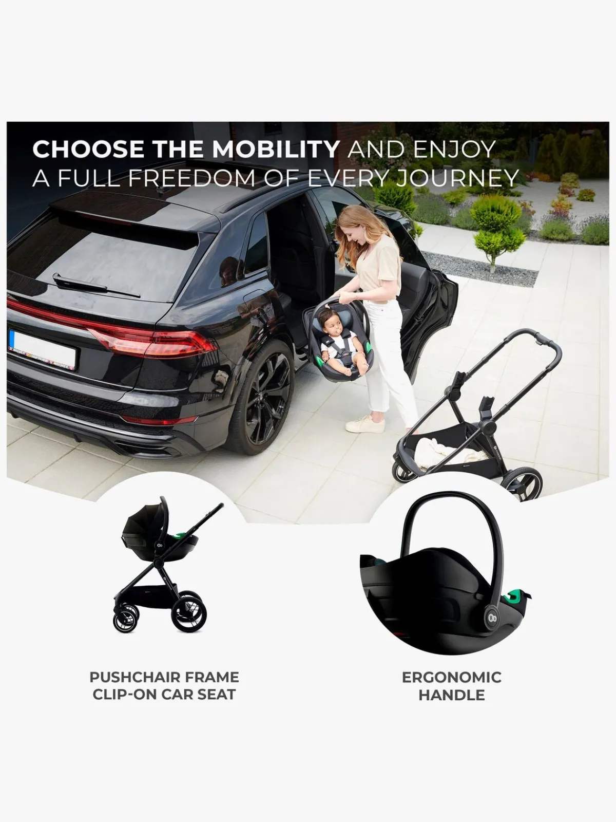 Kinderkraft I-CARE i-Size Autostol Baby, Graphite Black