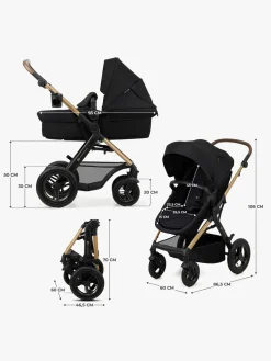 Kinderkraft MOOV 2 Air 3-in-1 Kombivogn, Pure Black