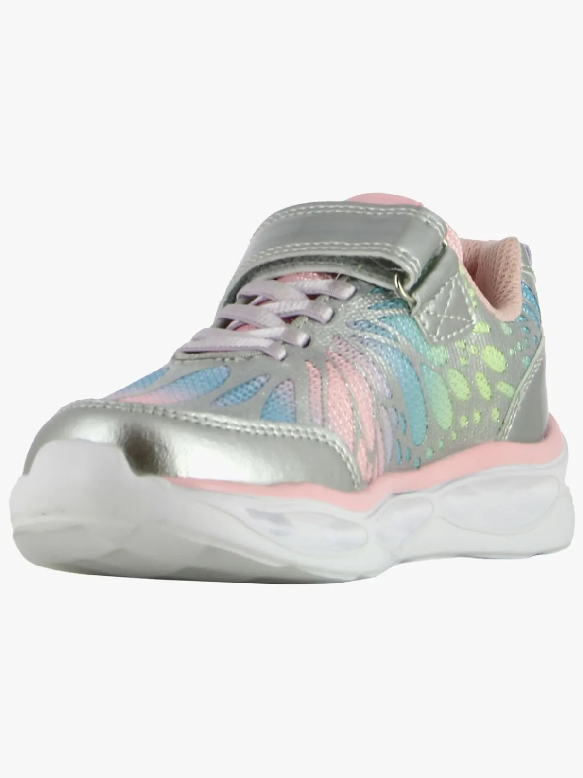 Børn Leaf Sneakers>Malmen Blinkende Sneakers, Silver