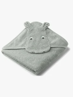 Liewood Albert Håndklæde med Hætte, Hippo Dove Blue