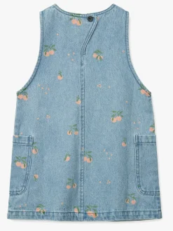 Børn Liewood Angelica Denim Kjole, Peach/Light Blue Denim