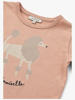 Børn Liewood Apia Placement T-shirt, Paris mademoiselle/Pale tuscany