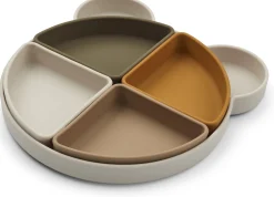 Liewood Spisetid>Arne Mr Bear Opdelt Tallerken Silikone, Sandy Multi