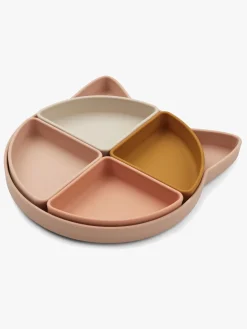 Liewood Spisetid>Arne Opdelt Tallerken Silikone, Cat Rose Multi Mix