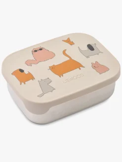 Liewood Spisetid>Arthur  Mønstret Madkasse, Cats & Dogs/Sandy