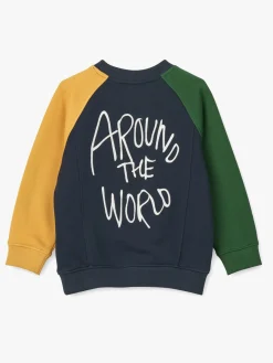 Børn Liewood Overdele>Aude Placement Sweatshirt, Friends / Sandy / Classic Navy Multi Mix