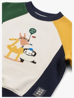 Børn Liewood Overdele></noscript>Aude Placement Sweatshirt, Friends / Sandy / Classic Navy Multi Mix