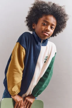 Børn Liewood Fleecetøj>Cassius Zip Trøje, Classic Navy Multi Mix