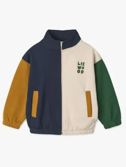 Børn Liewood Fleecetøj>Cassius Zip Trøje, Classic Navy Multi Mix