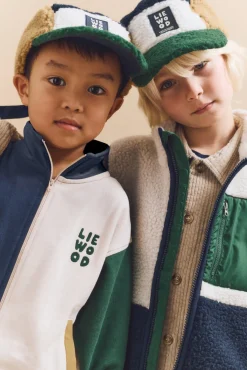 Børn Liewood Fleecetøj></noscript>Cassius Zip Trøje, Classic Navy Multi Mix