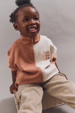 Børn Liewood Fleecetøj>Cassius Zip Trøje, Tuscany Rose Multi Mix