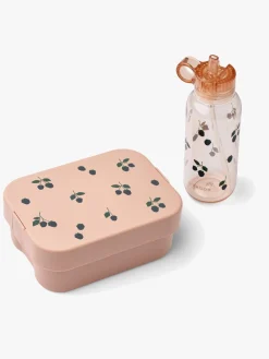 Liewood Spisetid>Chelsey  Mønstret Madkasse-sæt, Berry/Pale Tuscany