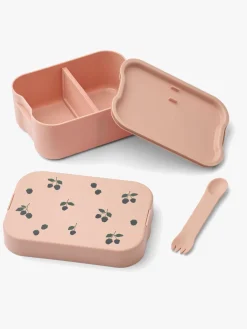 Liewood Spisetid>Chelsey  Mønstret Madkasse-sæt, Berry/Pale Tuscany