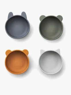 Liewood Spisetid*Iggy Skåle Silikone 4-pak, Blue Flerfarvet