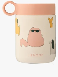 Liewood Spisetid>Kian  Mønstret Termobeholder, Cats & Dogs/Sandy