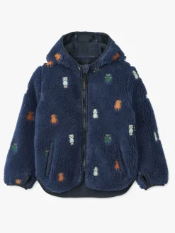 Børn Liewood Fleecetøj>Mara Fleecetrøje, Robots/Indigo blue