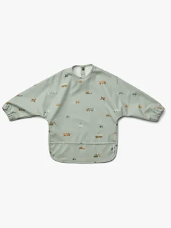 Liewood Spisetid>Merle Cape Hagesmæk med Tryk, Vehicles/Dove Blue