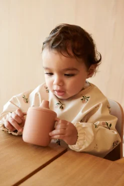 Liewood Spisetid*Merle Cape Hagesmæk med Tryk, Peach/Sea Shell