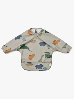 Liewood Spisetid*Merle Cape Hagesmæk med Tryk, Dinosaurs/Mist Grå