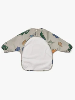 Liewood Spisetid*Merle Cape Hagesmæk med Tryk, Dinosaurs/Mist Grå